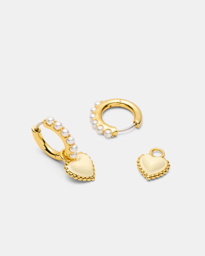 En Pointe Hoop Earrings - Buttermilk