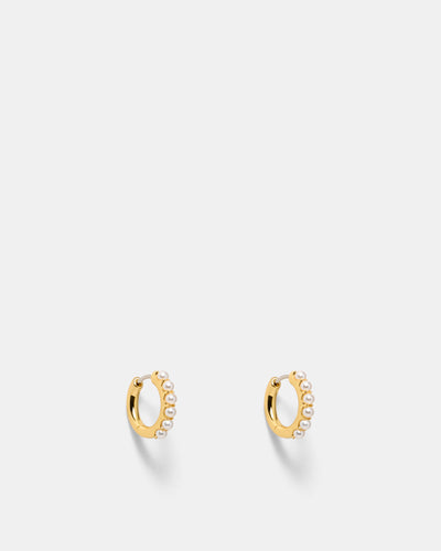 En Pointe Hoop Earrings - Buttermilk