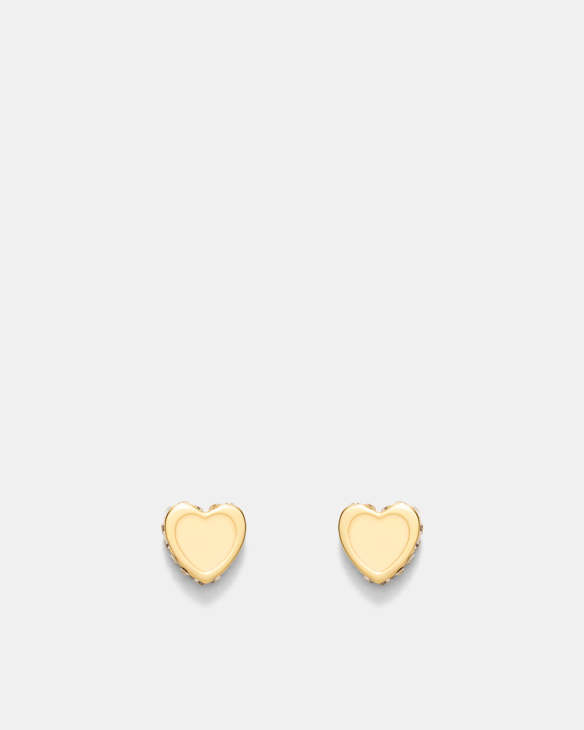 Lover Heart Stud Earrings - Buttermilk