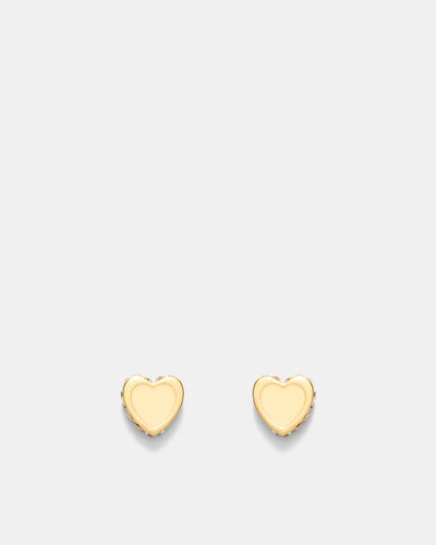 Lover Heart Stud Earrings - Buttermilk