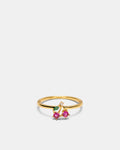 Petite Cherry Ring - Lipstick Red