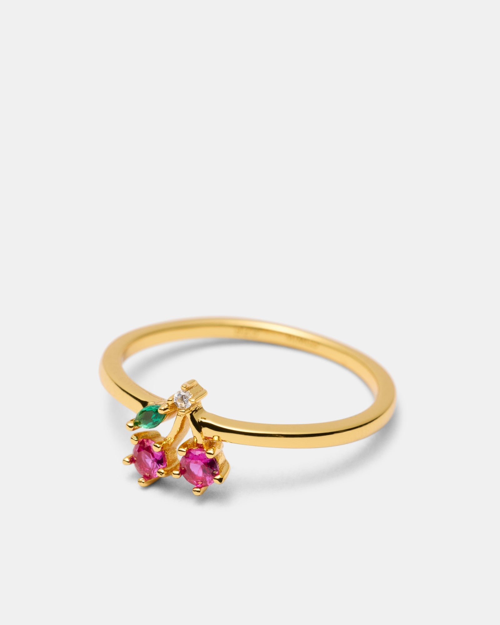 Petite Cherry Ring - Lipstick Red
