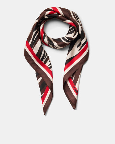 Duo Zebra Large Scarf - Chocolate