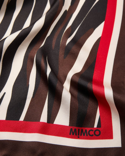 Duo Zebra Large Scarf - Chocolate