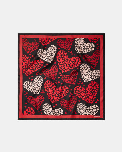 In Love Square Scarf - Lipstick Red