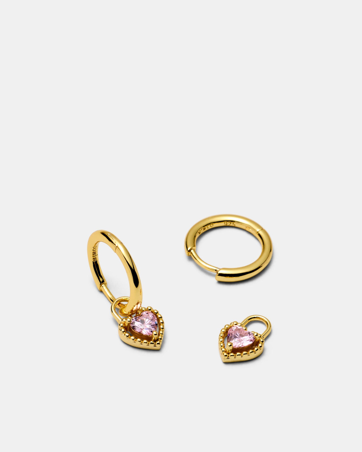 Amour Charm Hoop Earrings - Ballet