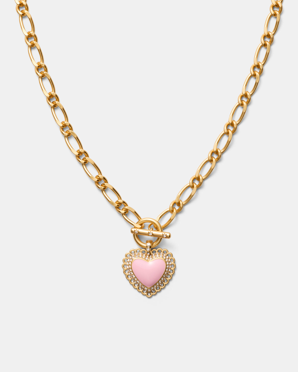 Lace Heart Necklace - Ballet