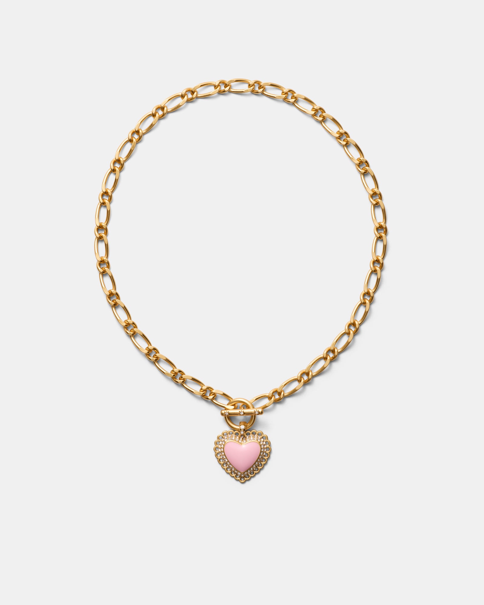 Lace Heart Necklace - Ballet