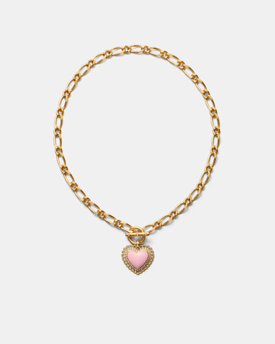 Lace Heart Necklace - Ballet