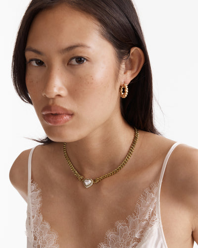 Relic Heart Necklace - Pearl