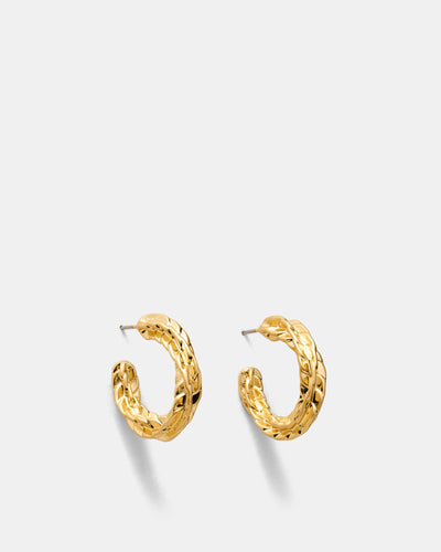 Fasten Hoop Earrings - Gold