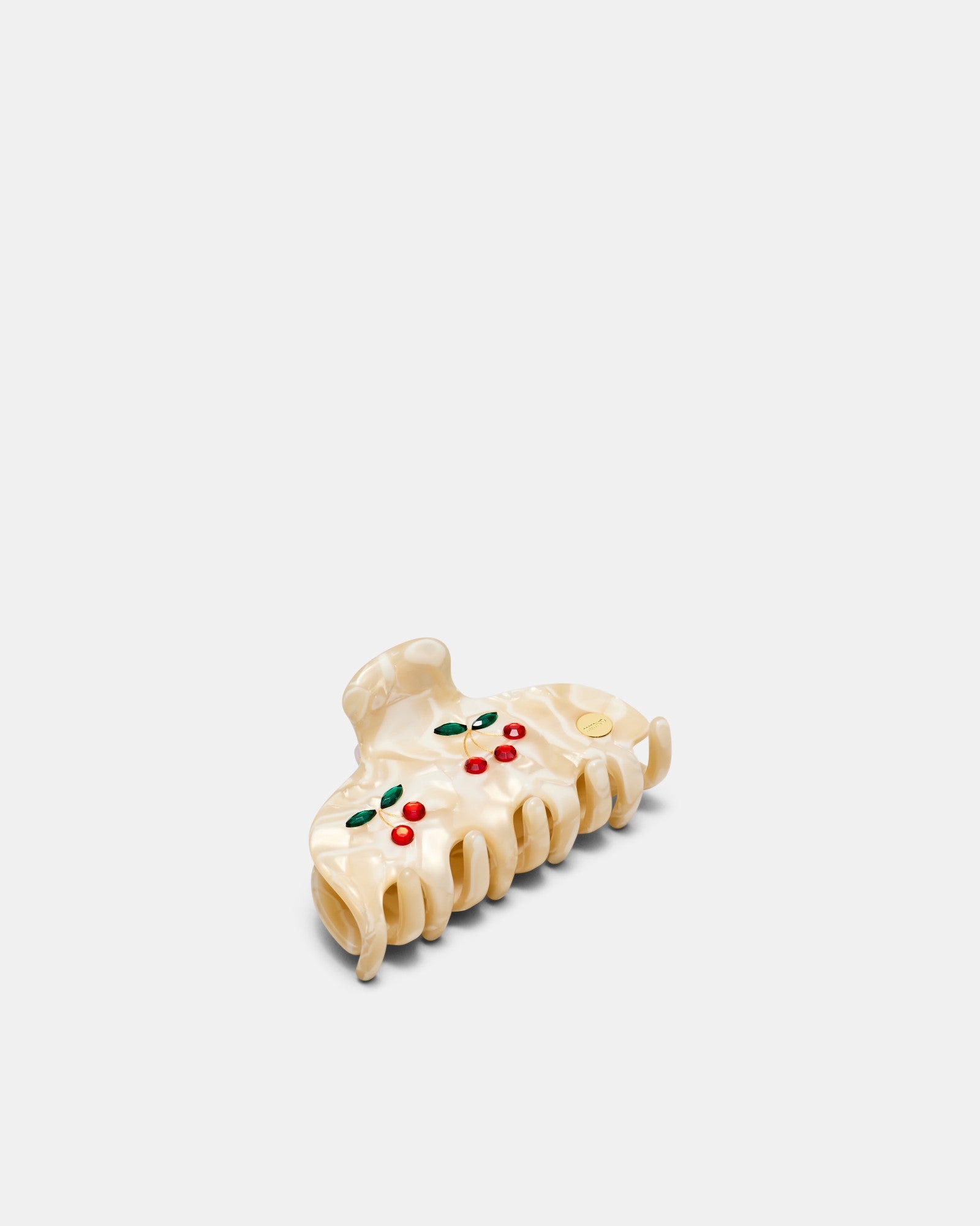 Cherry In Hair Claw Clip - Pearl