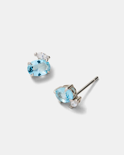 Sky Stud Earrings - Sky Blue