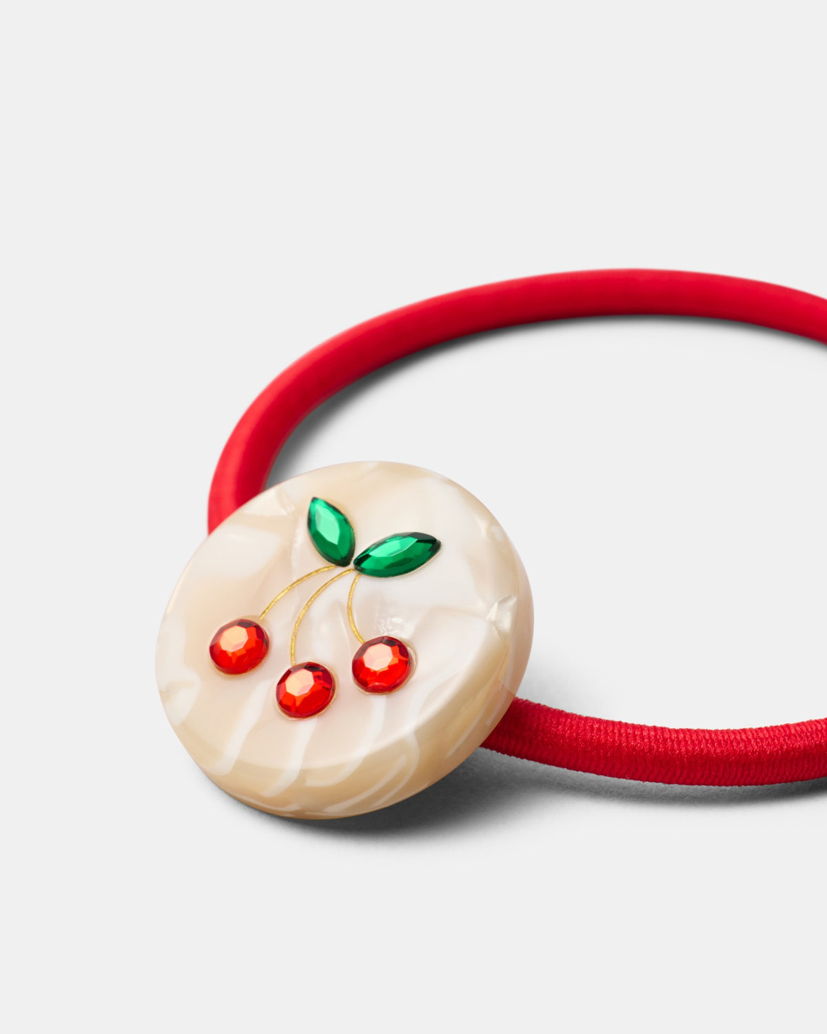 Cherry In Hair Tie - Red