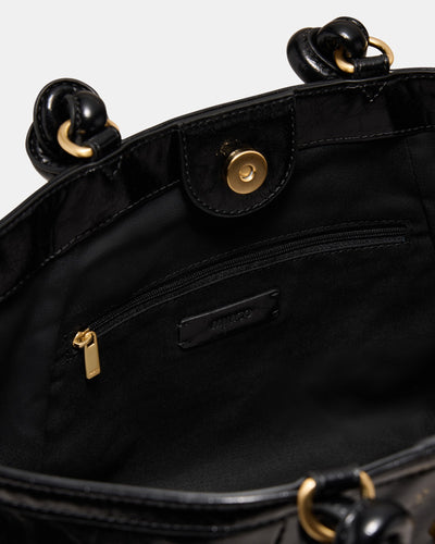 Yasmine Mini Tote Bag - Black