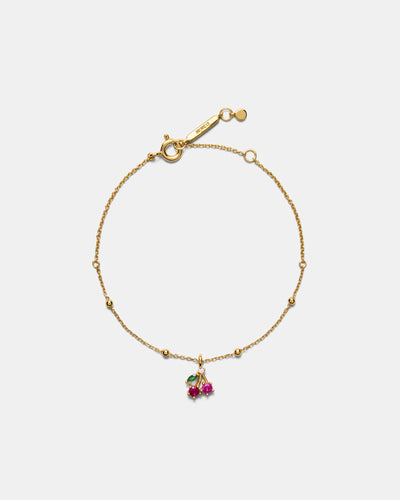Petite Cherry Bracelet - Gold