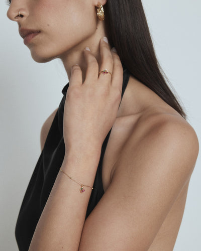 Petite Cherry Bracelet - Gold