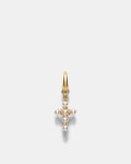 Poetic Cross Charm - Pearl