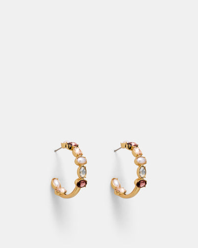 So Ornate Hoop Earrings - Pearl