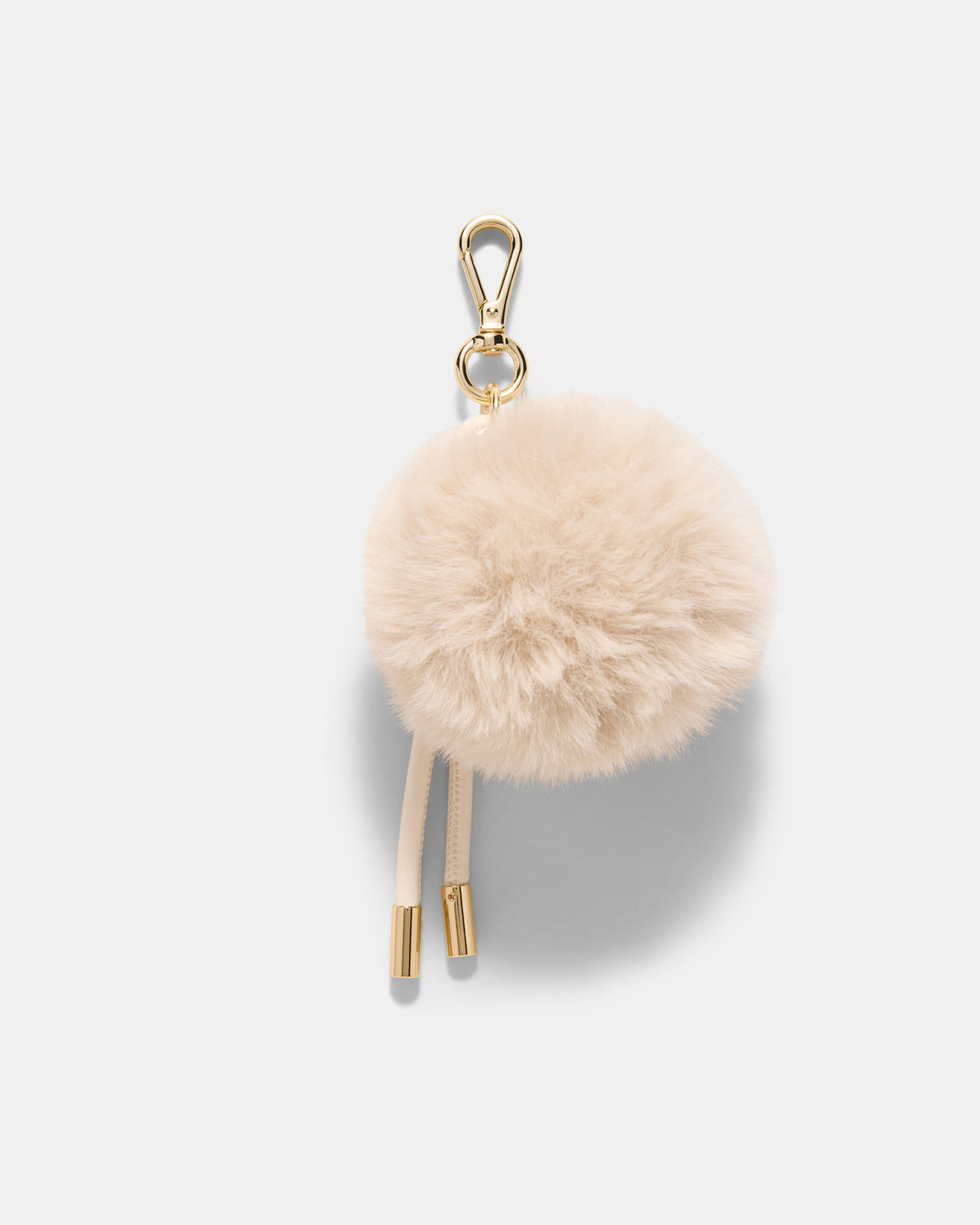Fluffy Knot Bag Charm - Off White