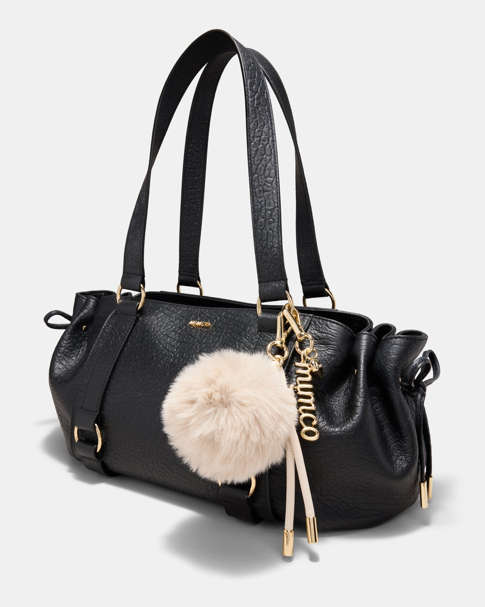 Fluffy Knot Bag Charm - Off White