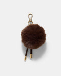 Fluffy Knot Bag Charm - Chocolate