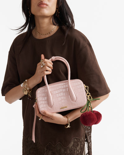 Jolene Mini Bowler Bag - Pink Dust