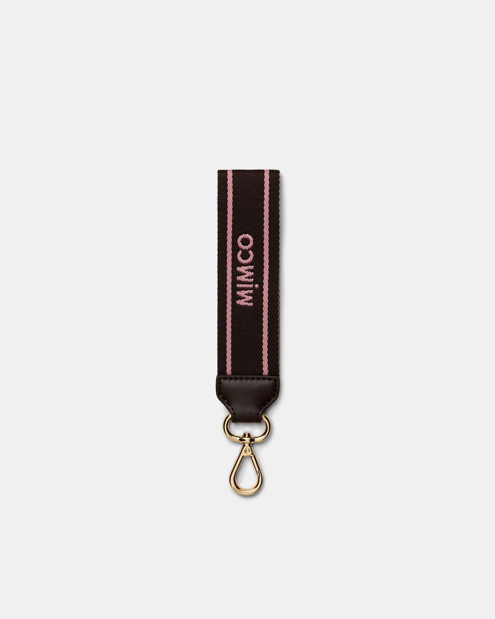 Multi Stripe Webbing Wrist Strap - Espresso