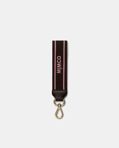 Multi Stripe Webbing Wrist Strap - Espresso