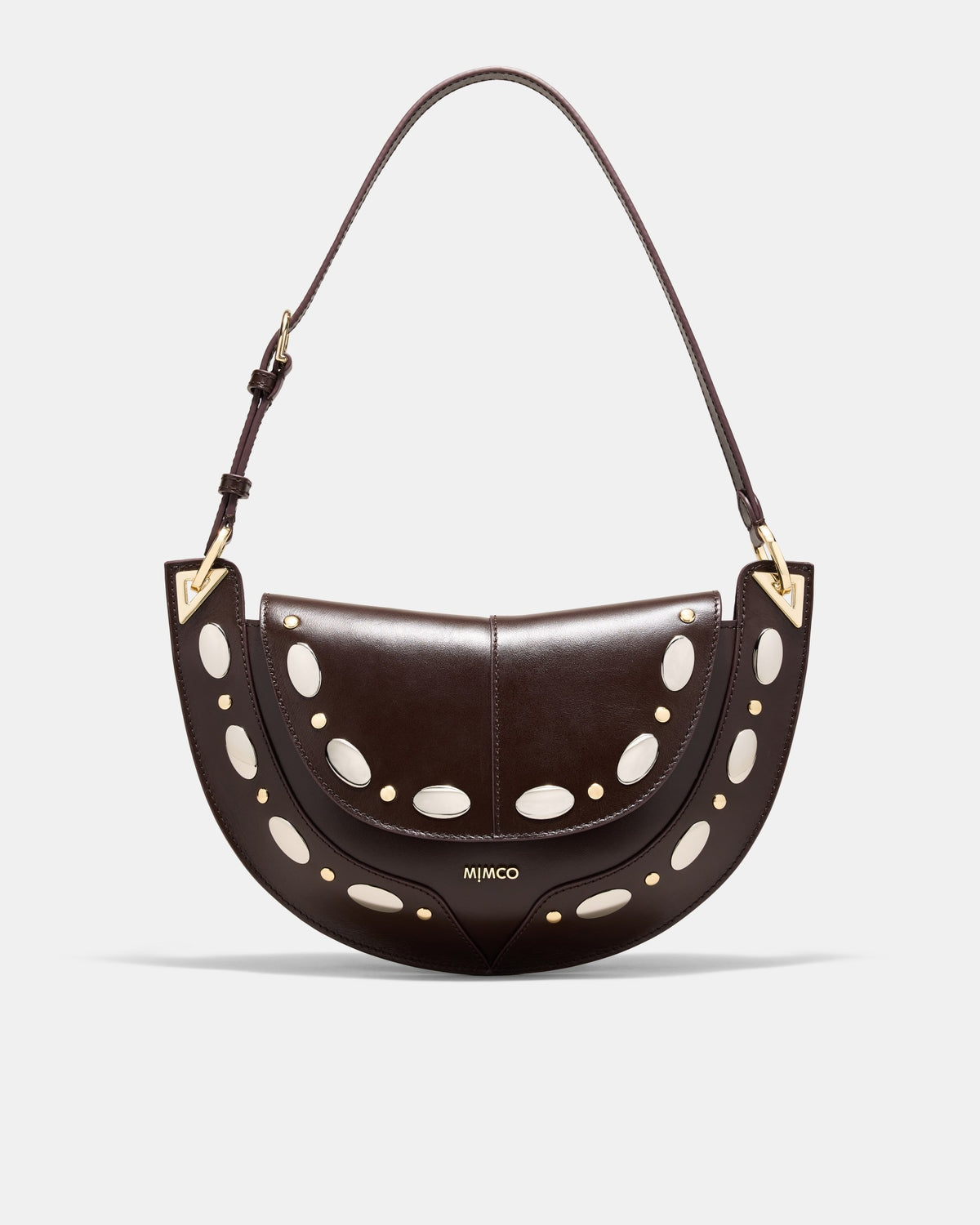 Dolly Studded Shoulder Bag - Brandy