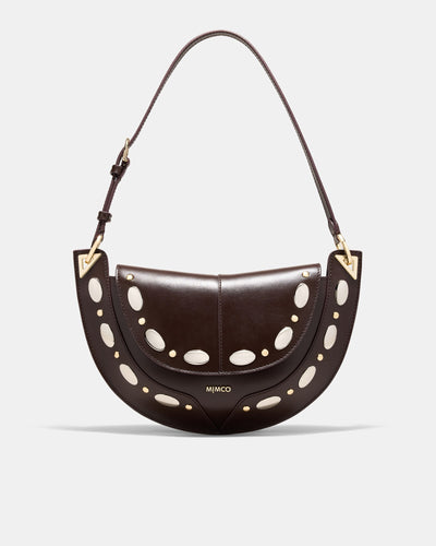 Dolly Studded Shoulder Bag - Brandy