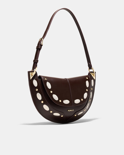 Dolly Studded Shoulder Bag - Brandy