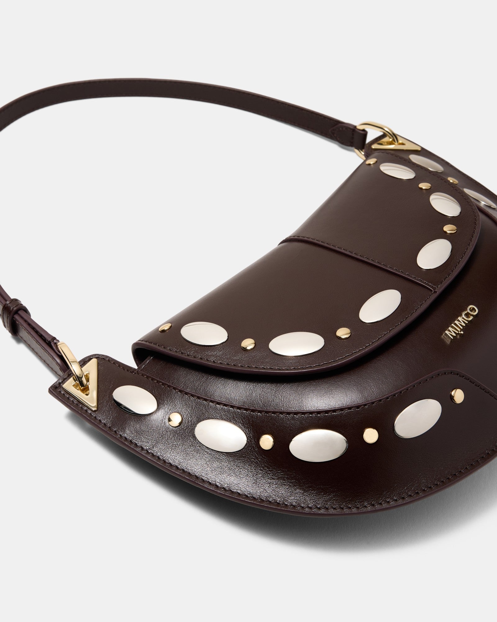 Dolly Studded Shoulder Bag - Brandy