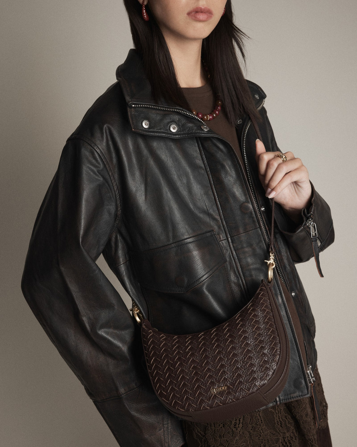 Luna Mini Crescent Bag - Cocoa