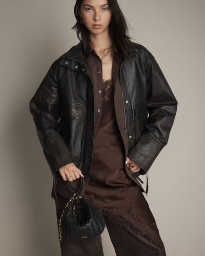 Luna Mini Crescent Bag - Black