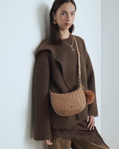 Luna Mini Crescent Bag - Caramel