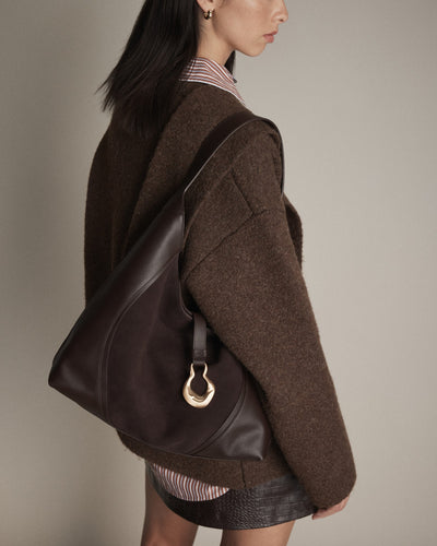 Shield Hobo Bag - Bitter Chocolate