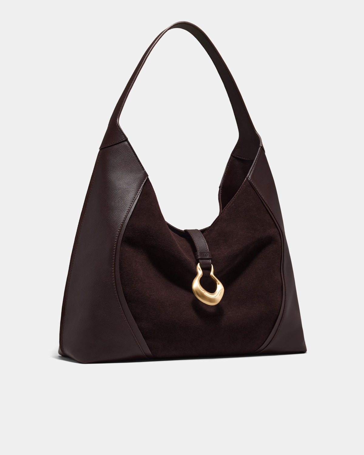 Shield Hobo Bag - Bitter Chocolate
