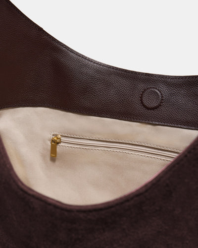 Shield Hobo Bag - Bitter Chocolate