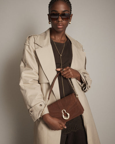 Shield Crossbody Bag - TOFFEE