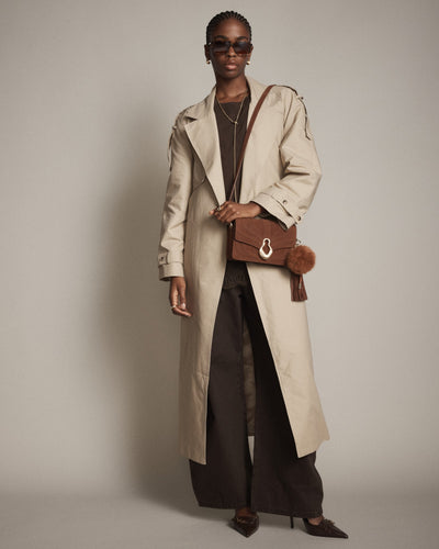 Shield Crossbody Bag - TOFFEE