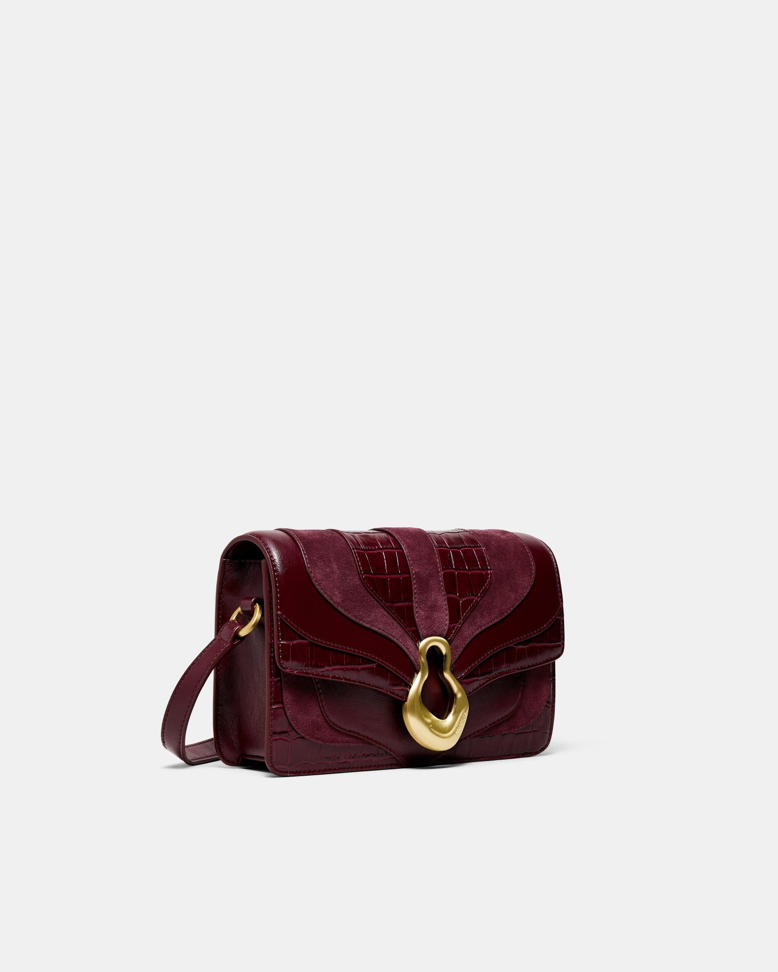 Shield Crossbody Bag - Merlot