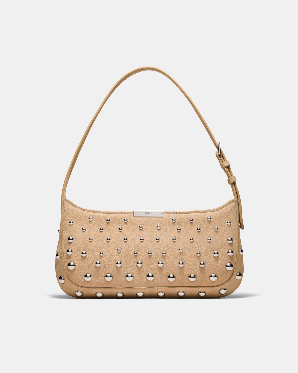 Cove Slim Studded Shoulder Bag - Sand