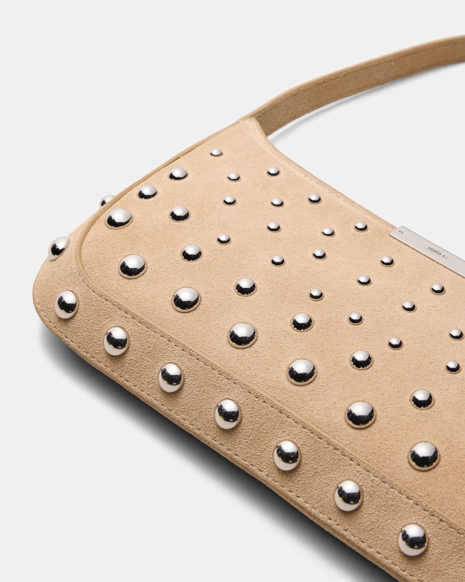 Cove Slim Studded Shoulder Bag - Sand