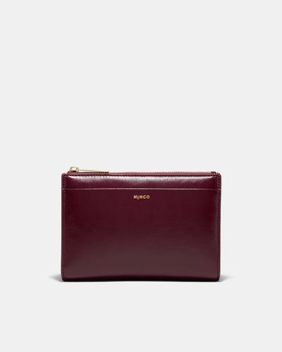 Yvette Gusset Pouch - Merlot