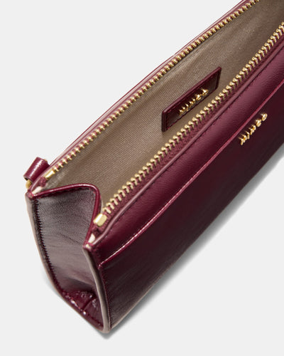 Yvette Gusset Pouch - Merlot