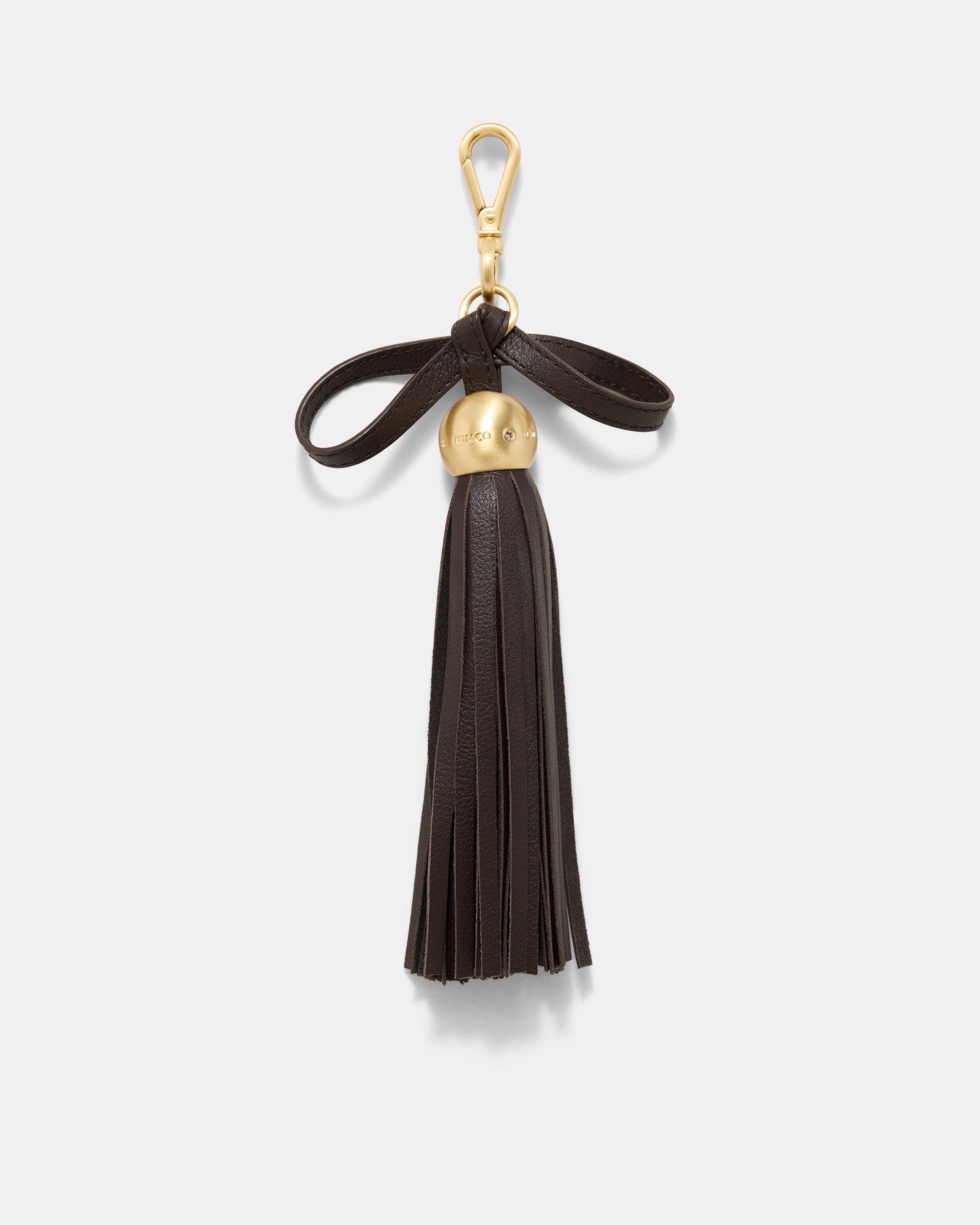 Luxe Tassel Bag Charm - Bitter Chocolate