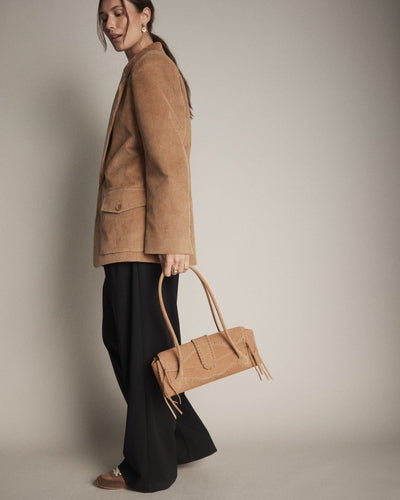 Sable Studded Shoulder Bag - Tan