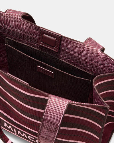 Blondie Boxy Tote Bag - Chocolate Stripe