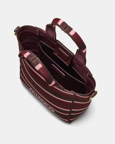 Blondie Mini Tote Bag - Chocolate Stripe